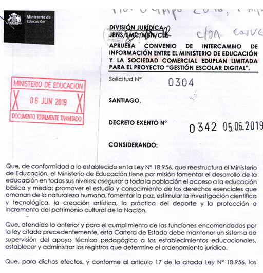 Convenio MINEDUC